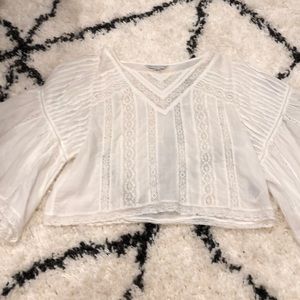 American eagle brand embroidered top